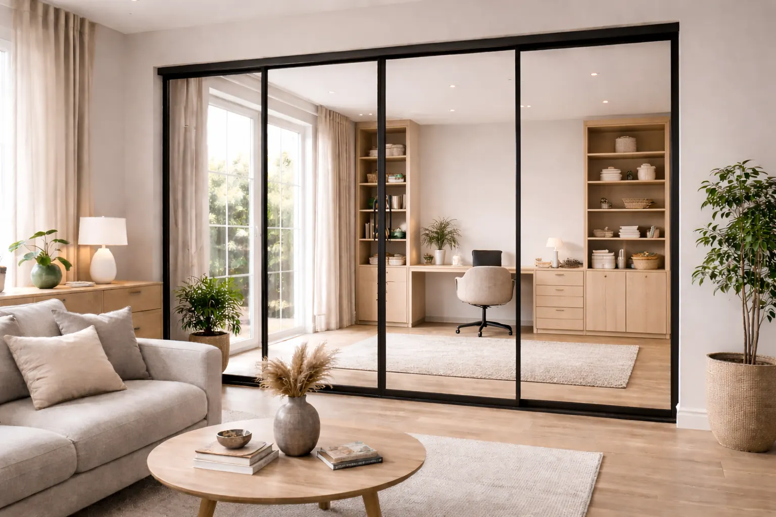 Schiebetürsystem als Raumteiler